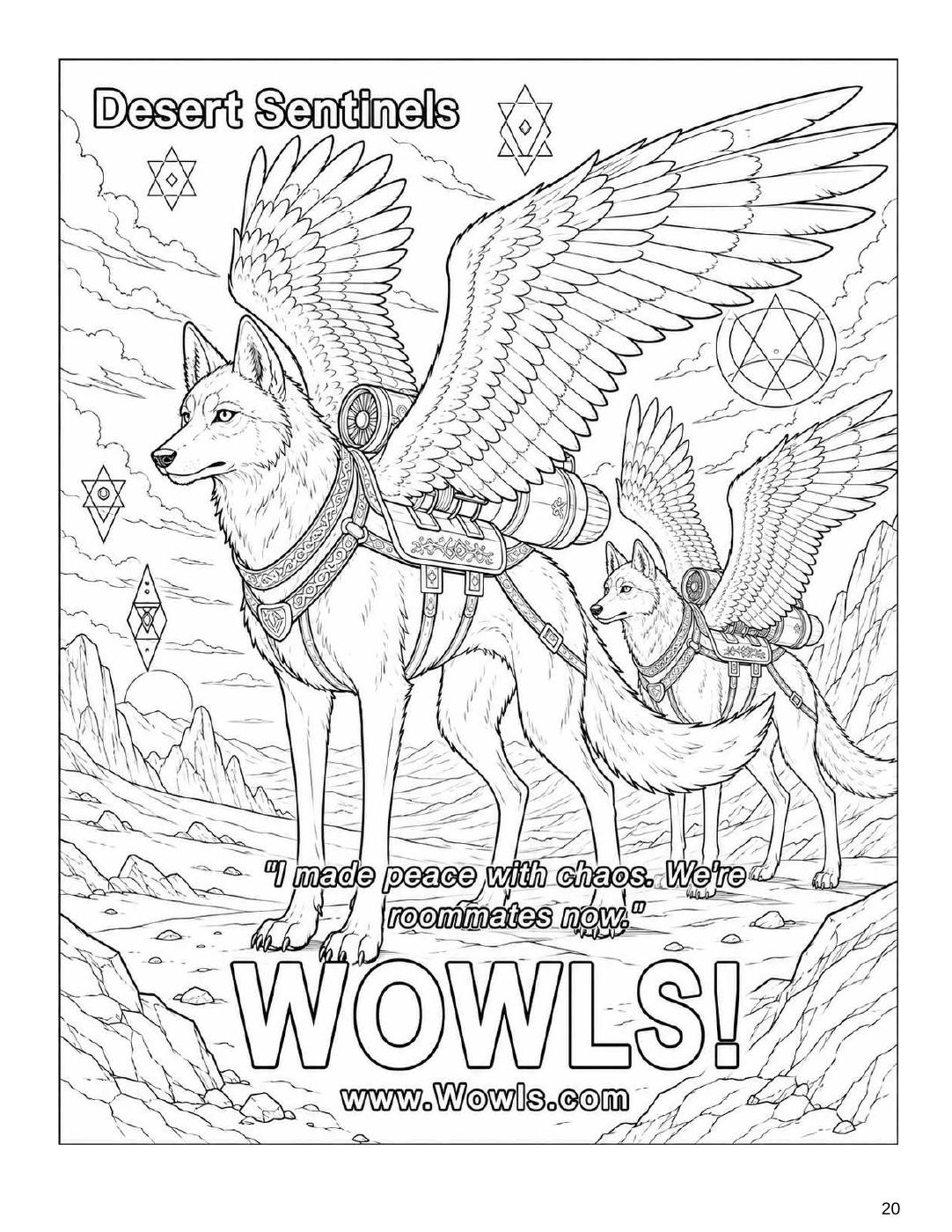 WOWLS Desert Sentinels coloring-book illustration, page 20